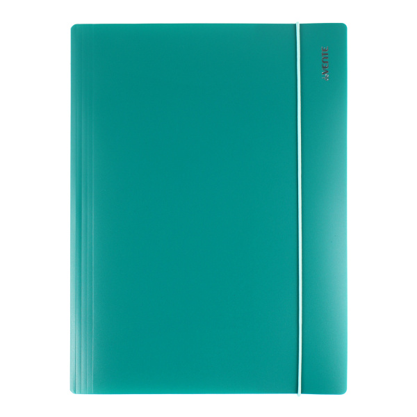 Папка на резинке А4, корешок 20мм, пластик 0,45мм deVENTE Marandi, аквамариновая