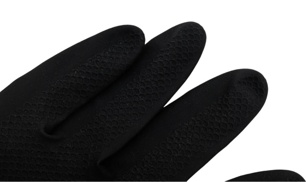 4_Перчатки латексные M с х_б напылением, BiColor черно-красные, удлиненная манжета, повышенной прочности