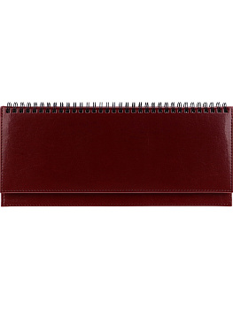 Планинг недатированый PROF-PRESS Selection-Bordeaux, под кожу, бордовый 56л