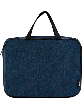 Папка на молнии с ручками А4 PROF-PRESS, текстиль, синяя