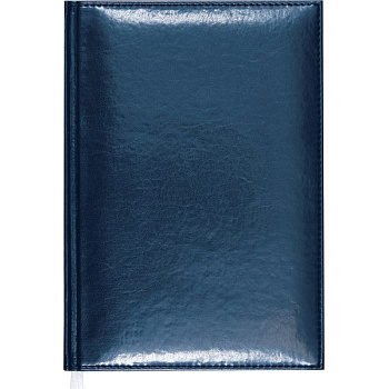 Ежедневник недатированный А5 ATTOMEX Visa, под кожу, термо тиснение, темно-синий 136л