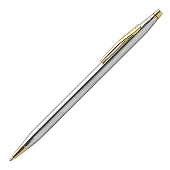 Ручка шариковая Cross Century Classic Medalist Chrome/23Ct Gold Plated 3302