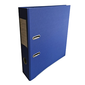 Папка-регистратор PP корешок 75мм, ламинированная, с металлическим кантом, разборная, синяя