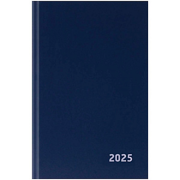 Ежедневник 2025 А5 BG, бумвинил, синий 168л
