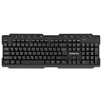 Клавиатура беспроводная DEFENDER Element HB-195 RU, USB, 114 клавиш, черная