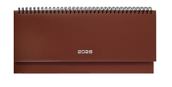 Планинг настольный 2026 ATTOMEX Orion, бумвинил, тиснение фольгой, коричневый 64л