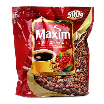 Кофе растворимый 500гр Maxim в мягкой упаковке