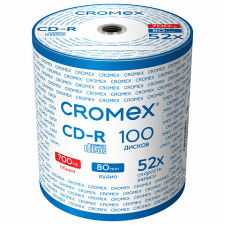 Диск CD-R CROMEX 700MB 52x Bulk 100шт