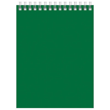 Блокнот А5 60л клетка, гребень BG Для конференций, зеленый