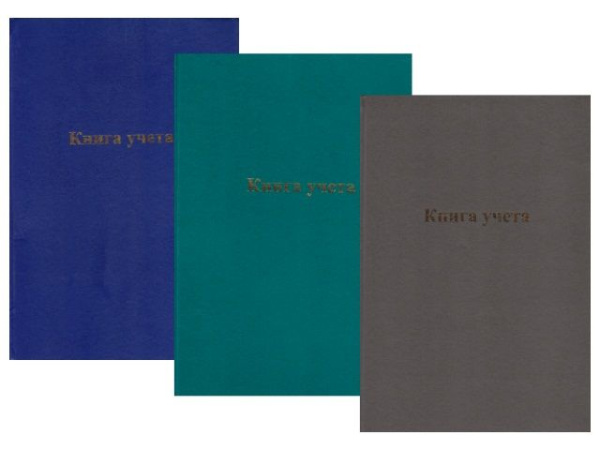 Книга учета А4 192л линия, обложка бумвинил, блок офсетный, ассорти, КУ-562