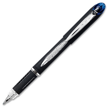 Ручка шариковая масляная, с резиновым упором 1мм UNI Jetstream SX-210 СИНЯЯ, непрозрачный корпус