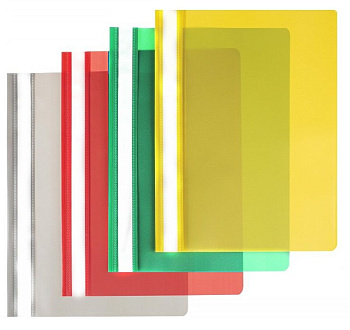 Папка-скоросшиватель TONGJI, А4, пластик, прозрачный верхний лист, красный