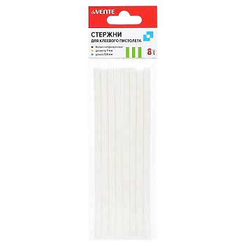 Клеевые стержни, диаметр 7мм, длинна 180мм, КОМПЛЕКТ 8шт, deVENTE Repair&Craft, белые