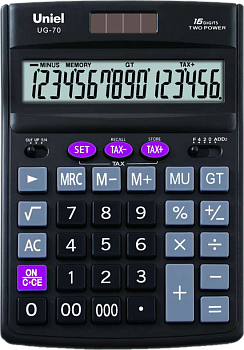 Калькулятор 16 разрядов Uniel UG-70 190*137мм
