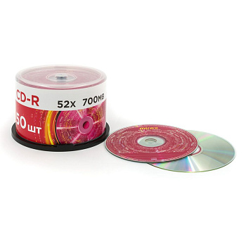 Диск CD-R MIREX 700MB 52x Cake Box 50шт