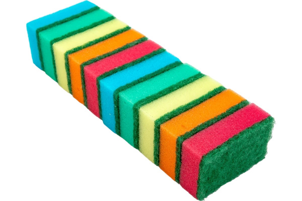 Губка для мытья посуды 10шт, 25_80_50мм YORK MIDI