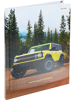 Блокнот А5 80л без линовки, твердый переплет PROF-PRESS Машина в лесу, ламинированная обложка