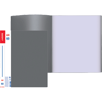 Папка 60 вкладышей deVENTE Daily, пластик 0,6мм, серая