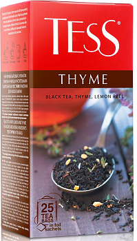 Чай пакетированный TESS Thyme, черный с чабрецом и цедрой лимона, 25п*2г