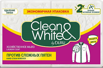 Мыло хозяйственное 4*120г DURU Clean&White Против сложных пятен