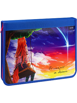 Папка на молнии А4 PROF-PRESS Это все мечты, ламинированный картон