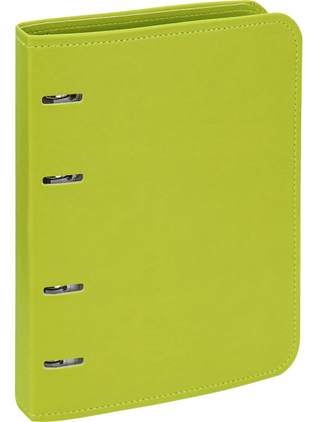 2_Тетрадь на кольцах А5, 120л, под кожу, клетка PROF-PRESS Green