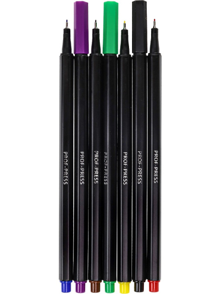 3_Набор капиллярных ручек (линеров) PROF-PRESS Madrid 24шт, ассорти