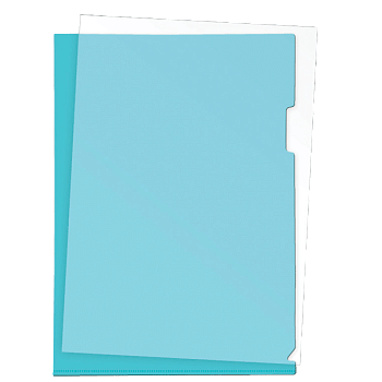 Папка-уголок A4 0,12мм, полупрозрачный пластик ATTOMEX, синяя