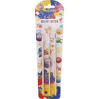 Набор кистей 3шт Белка №3, Коза №4, Щетина №6 deVENTE Cosmo