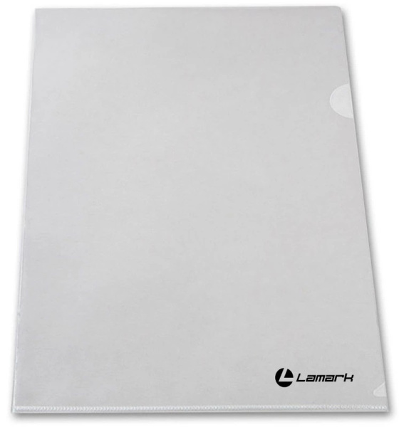 Папка-уголок A4 0,18мм, плотный пластик LAMARK, прозрачная, бесцветная