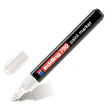 Маркер-краска лаковый (paint marker) EDDING E-790/49 2-4мм, белый