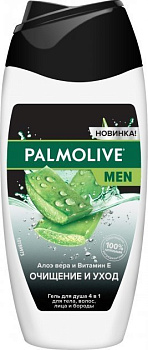 Крем-гель для душа 250мл, PALMOLIVE Мужской 4в1, Очищение и Уход