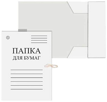 Папка с завязками немелованный картон 220г/м2 DOLCE COSTO, белая