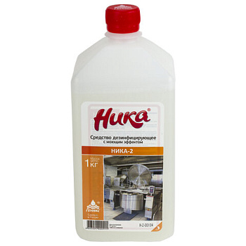 Средство дезинфицирующее 1л НИКА-2, с моющим эффектом, концентрат