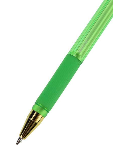3_Ручка шариковая с резиновым упором 0,7мм PROF-PRESS Crystal Colors СИНЯЯ, корпус ассорти