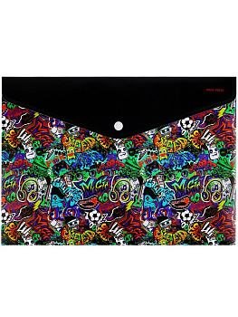 Папка-конверт на кнопке А4 0,18мм PROF-PRESS Music