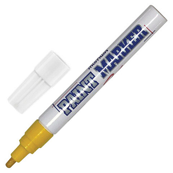Маркер-краска лаковый (paint marker) MunHwa 4мм, нитро-основа, желтый
