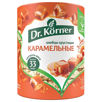 Хлебцы DR.KORNER Карамельные кукурузно-рисовые, 90г