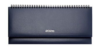 Планинг настольный 2026 ATTOMEX Orion, бумвинил, тиснение фольгой, темно-синий 64л