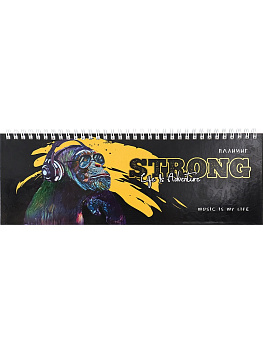 Планинг недатированый PROF-PRESS Примат меломан, картон, глянцевая ламинация, с рисунком 56л