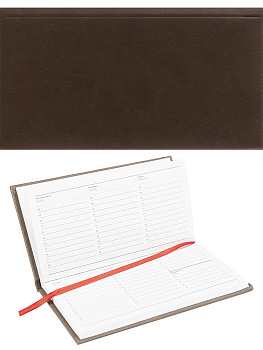 Планинг недатированый PROF-PRESS Глосс, под кожу, светло-коричневый 64л