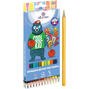 Карандаши цветные 24 цветов ATTOMEX Be cool, пластиковые