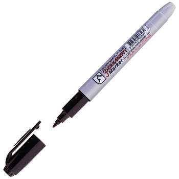 Маркер перманентный CROWN Multi Marker Slim P-505F, 1мм, черный