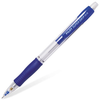 Карандаш механический 0,5мм PILOT H-185 Super Grip, ластик, резиновый грип, корпус синий