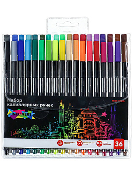 Набор капиллярных ручек (линеров) PROF-PRESS Istanbul 36шт, ассорти