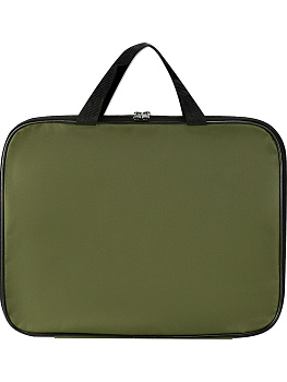 Папка на молнии с ручками А4 PROF-PRESS, текстиль, хаки