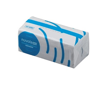 Полотенца бумажные V-сложения, 2-слойные 21*21,6см 200шт, Nuvola Professional, белые