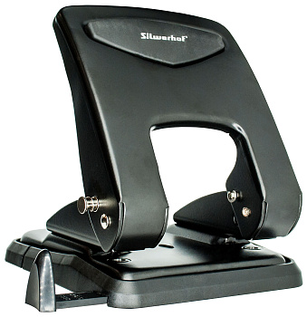 _Дырокол до 55л SILWERHOF Vis, металлический, черный
