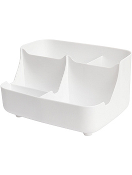 Подставка-органайзер без наполнения, 5 отделений PROF-PRESS, с наклейками, белая