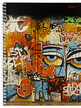 Тетрадь А4 96л клетка, гребень PROF-PRESS Тематика граффити